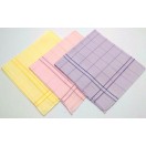 Set of 3 Ladies Women's Checkered Cotton Handkerchief Hankies 11" x 11" - 37